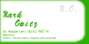 mark opitz business card